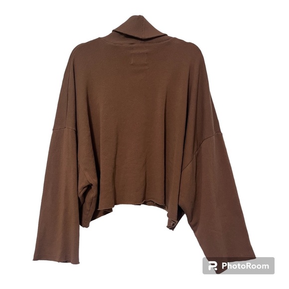 American Eagle | Brown Cropped Turtleneck Sweater | XL - Picture 6 of 7
